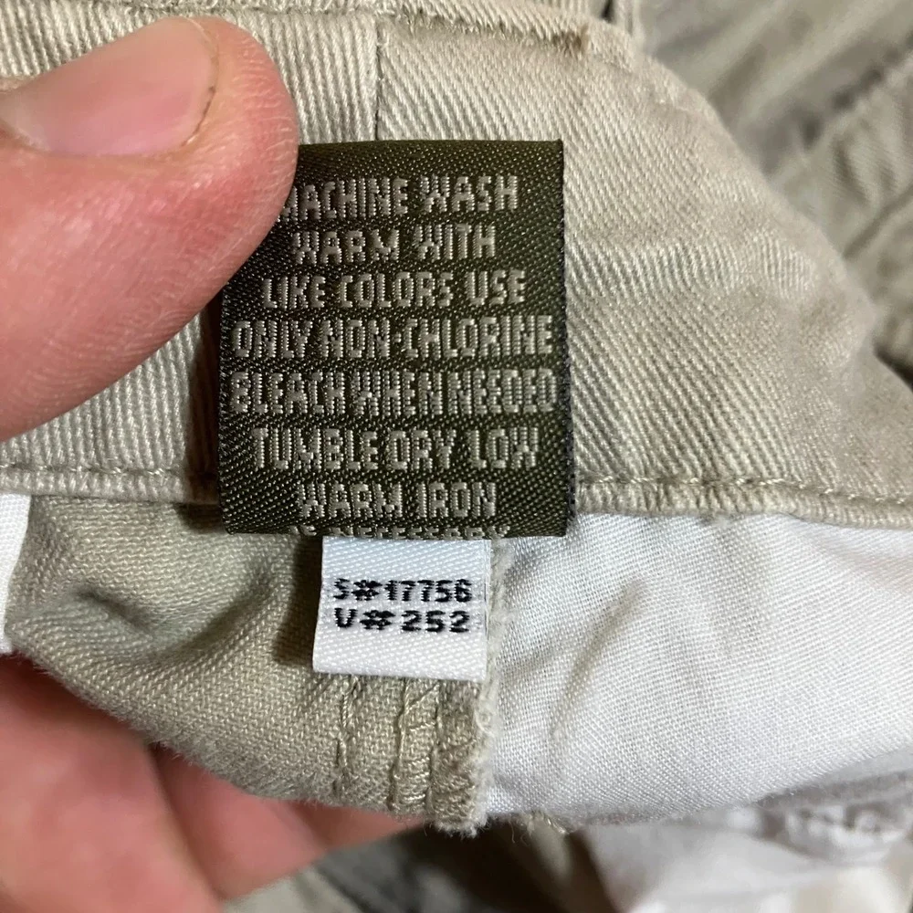 S&B Quality Apparel Outfitters Mens Khaki Tan Cargo Pants Relaxed Fit 34x32